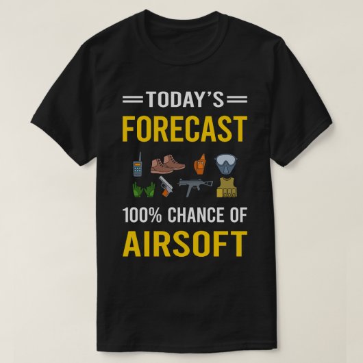 Vandaag voorspelling Airsoft T-shirt (Design voorkant)