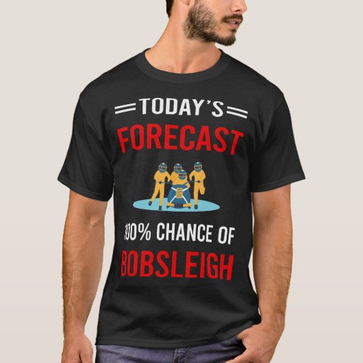 Vandaag voorspelling bobslee t-shirt (Voorkant)