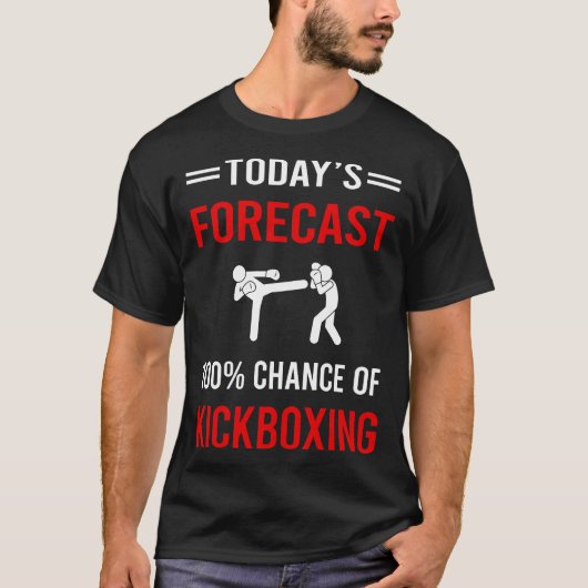 Vandaag voorspelling Kickboksen T-shirt (Voorkant)