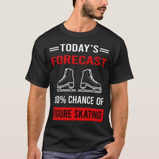 Vandaag Voorspelling Kunstschaatsen T-shirt (Voorkant)