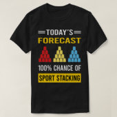 Vandaag voorspelt Sport Stacking Cup Stacking Spee T-shirt (Design voorkant)