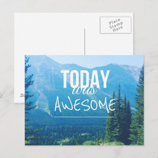 Vandaag was Geweldige Briefkaart (Voorkant / Achterkant)