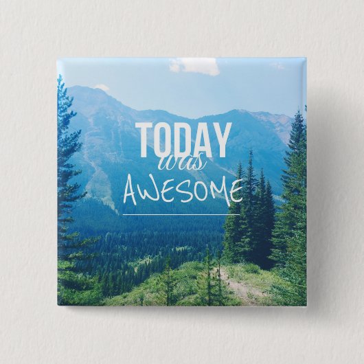 Vandaag was Geweldige Vierkante Button 5,1 Cm (Voorkant)