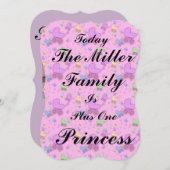 Vandaag werd een prinses geboren feestdagenkaart (Voorkant / Achterkant)