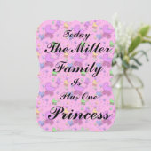 Vandaag werd een prinses geboren feestdagenkaart (Staand voorkant)