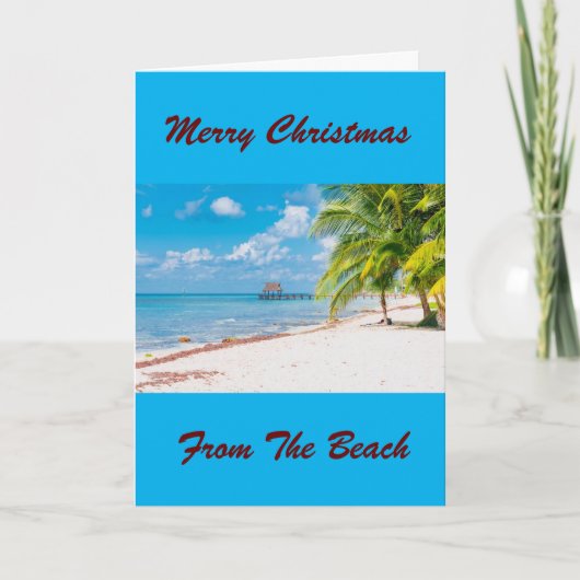 VANDAAG WIL IK VAN ***DE BEACH** KAART (Voorkant)