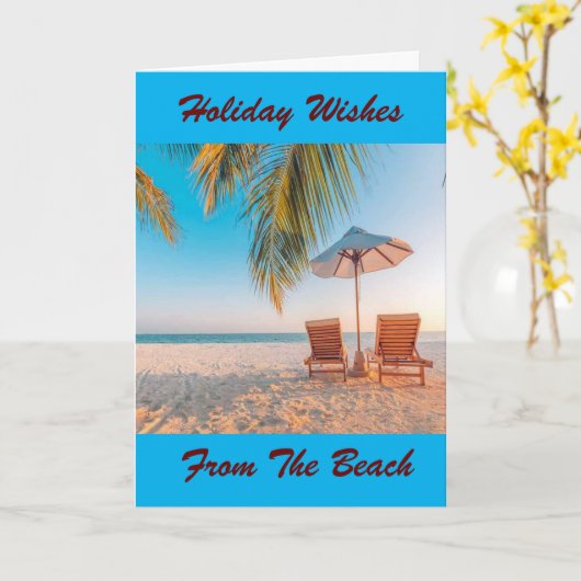 VANDAAG WIL IK VAN ***DE BEACH** KAART (Gele Bloem)