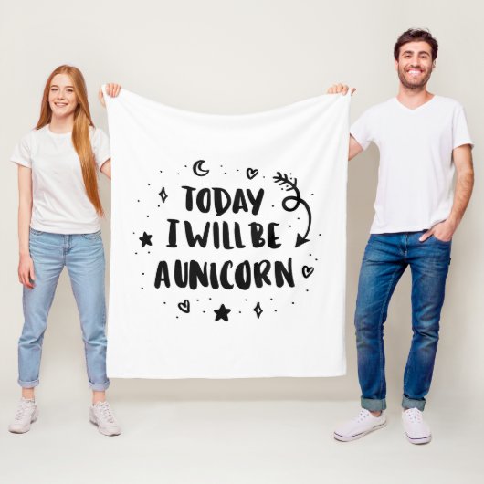 Vandaag word ik een Unicorn Fleece Deken (In situ)