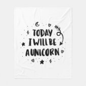 Vandaag word ik een Unicorn Fleece Deken (Voorkant)