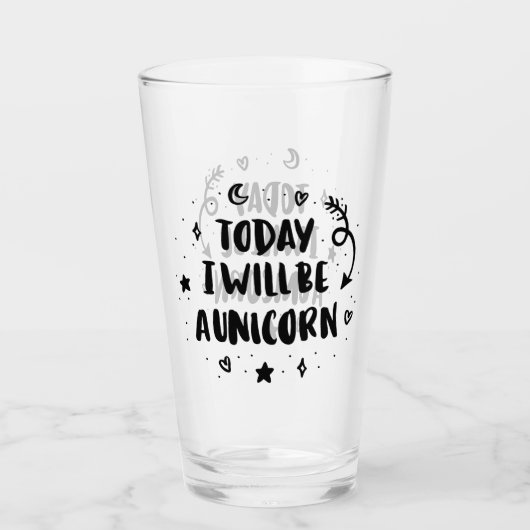 Vandaag word ik een Unicorn Glas (Voorkant)