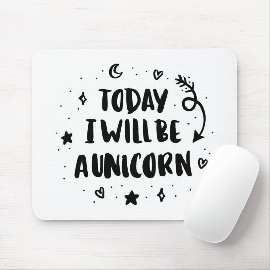 Vandaag word ik een Unicorn Muismat (Met muis)
