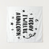 Vandaag word ik een Unicorn Wandkleed (Voorkant (horizontaal))