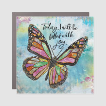Vandaag word ik gevuld met joy Car Magnet