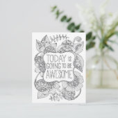 Vandaag wordt het een geweldige kleur voor volwass briefkaart (Staand voorkant)