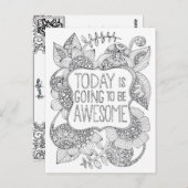 Vandaag wordt het een geweldige kleur voor volwass briefkaart (Voorkant / Achterkant)