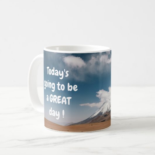 Vandaag wordt het een GREAT dag! KoffieMok (Voorkant links)