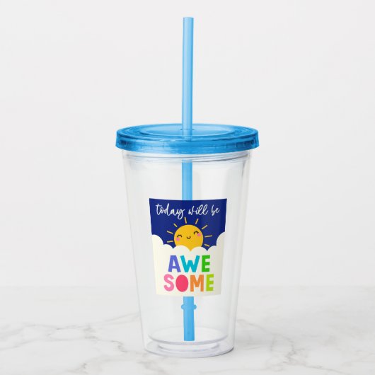 Vandaag wordt het Geweldige Acryl Drinkbeker (Voorkant)