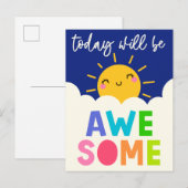 Vandaag wordt het Geweldige Briefkaart (Voorkant / Achterkant)