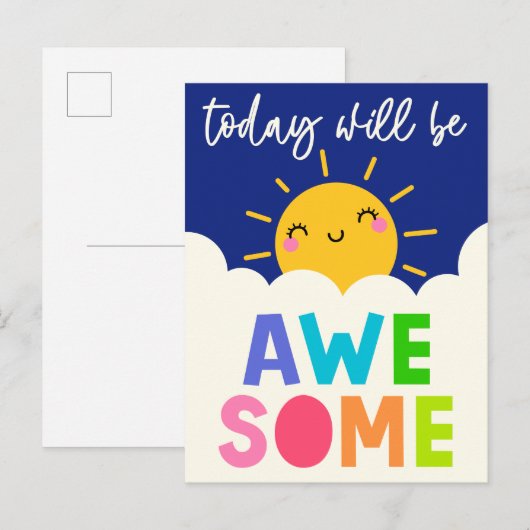 Vandaag wordt het Geweldige Briefkaart (Voorkant / Achterkant)