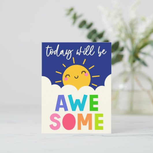 Vandaag wordt het Geweldige Briefkaart (Staand voorkant)