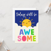 Vandaag wordt het Geweldige Kaart (Voorkant / Achterkant in situ)