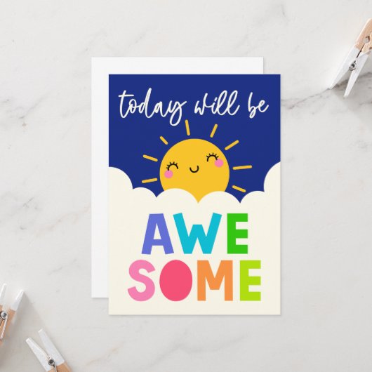 Vandaag wordt het Geweldige Kaart (Voorkant / Achterkant in situ)