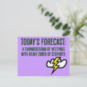 Vandaag zal het vol zitten met vergaderingen briefkaart (Staand voorkant)