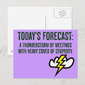 Vandaag zal het vol zitten met vergaderingen briefkaart (Voorkant / Achterkant)