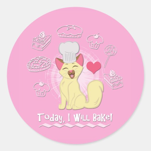 Vandaag zal ik baken! ronde sticker (Voorkant)