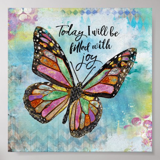 Vandaag zal ik gevuld worden met vrolijke Posters (Voorkant)