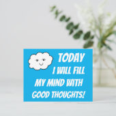 VANDAAG ZAL IK MIJN GEDACHT VULLEN VULLEN MET GOED BRIEFKAART (Staand voorkant)