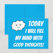 VANDAAG ZAL IK MIJN GEDACHT VULLEN VULLEN MET GOED BRIEFKAART (Voorkant / Achterkant)