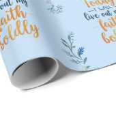 Vandaag zal ik moedig mijn geloof uitleven cadeaupapier (Rol Hoek)