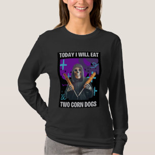 Vandaag zal ik twee maïshonden eten en mijn innerl t-shirt
