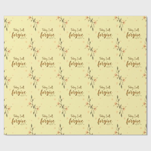 Vandaag zal ik vergeven zoals Christus mij vergeef Cadeaupapier (Vlak)
