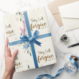 Vandaag zal ik vergeven zoals Christus mij vergeef Cadeaupapier