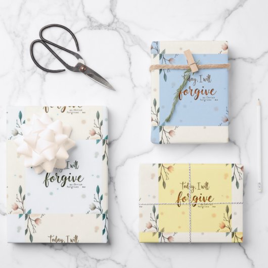 Vandaag zal ik vergeven zoals Christus mij vergeef Inpakpapier Vel (Voorkant)