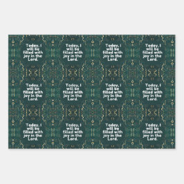 Vandaag zal ik vervuld zijn van vreugde in de Heer Inpakpapier Vel