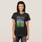 Vandaag Zieke Buik Grappige Alien Kat Meme Bootleg T-shirt (Voorkant volledig)