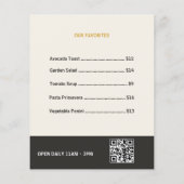 Vandaag's Speciale Voedsel Bedrijf Modern Lunch Me Flyer (Achterkant)