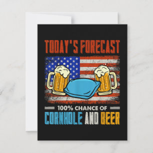 Vandaag's Weersverwachting Cornhole En Bier Feestdagenkaart