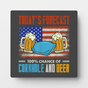 Vandaag's Weersverwachting Cornhole En Bier Fotoplaat