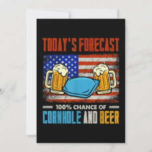 Vandaag's Weersverwachting Cornhole En Bier Kaart