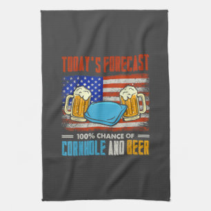 Vandaag's Weersverwachting Cornhole En Bier Theedoek
