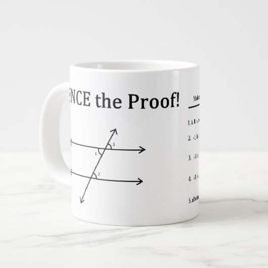 Vandaar het bewijs grote koffiekop (Links)