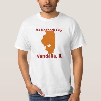 Vandalia #1 Rednek City in Illinois Mannen Tshirt