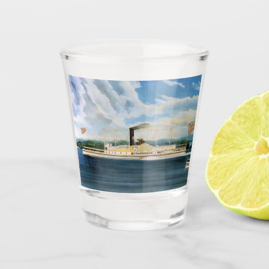 Vanderbilt stoomboot 1847 shot glas (Voorkant)