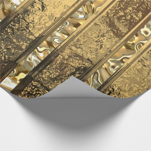 Vanderush Elegant Gold Striped (30 voet) Cadeaupapier (Hoek)