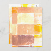 Vandretti Gele zachte kleuren Briefkaart (Voorkant / Achterkant)