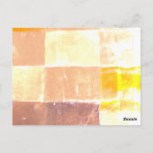 Vandretti Gele zachte kleuren Briefkaart (Achterkant)
